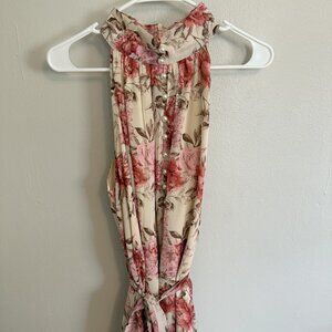 Hello Molly Womens Floral Faux Pearls High Neck Fill An Empty Heart Dress US 8